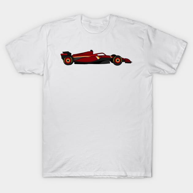 Red 2024 Livery T-Shirt by CalliesArt